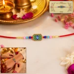 Colorful Evil Eye Designer Rakhi with Beads (1 Pc) - Image 5