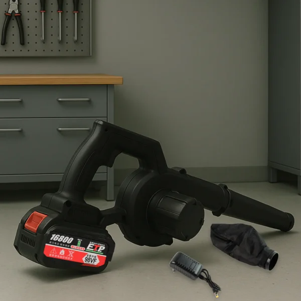 Multi-Purpose Home and Garden Air Blower Kit with Collection Bag for Easy Cleaning