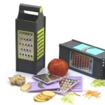 Steel and Plastic 4 in 1 Vegetable & Fruit Slicer Grater / Slicer (1 Pc) - Image 2