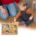 Seawater Animal Wooden Puzzle Learning Educational Board (1 Set) - Image 6