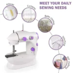 Home Tailoring Sewing Machine With Extension Table Set, Portable Stitching Machine - Image 4