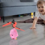 Electroplay Flying Bird RC Toy with LED & Remote Control – Pink Owl Design (1 Set) - Image 2