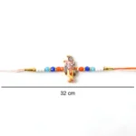 Lord Krishna Designer Rakhi with Colorful Beads (1 Pc) - Image 5