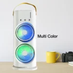 Electric Fan Desktop Double-Head Powerful Air (1 Pc / With Remote / Plug and Play) - Image 2