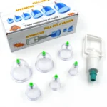 Vacuum Cupping Set – 6 Pc Massage Therapy Suction Kit for Relaxation - Image 4