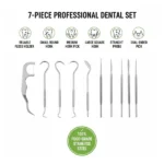7 IN 1 STAINLESS STEEL TOOTHPICK FLOSSIER SET (1 SET / With Case) - Image 5