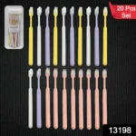 Plastic Toothbrush With Plastic Round Box (20 pcs Set) - Image 2