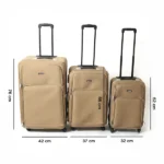 3 In 1 Soft side Trolley Luggage Set 3 Piece - Image 2