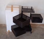 Metal High Quality Kitchen Trolley Kitchen Organizer Items and Kitchen Accessories Items for Kitchen Rack Square Design for Fruits & Vegetable Onion Storage Kitchen Trolley with Wheels (4 Layer) - Image 5