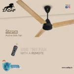 Zadap STROM 1200mm High Speed BLDC Ceiling Fan with Remote(Light Wooden) - Image 3