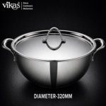 Vikas Triply Kadai with Lid Heavy Duty Cooking Kadai - Image 7