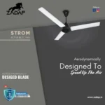 Zadap STROM 900mm High Speed BLDC Ceiling Fan with Remote(White) - Image 4