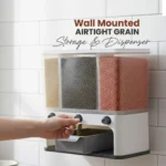 Easy Flow Cereal Dispenser for Kitchen 3 in 1 Push Button Wall Mount Container - Image 2