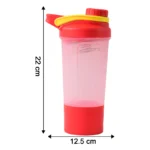Supermom Plastic Premium Booster Gym Shaker Bottle with Mixing Ball (550ml / 1 Pc) - Image 4