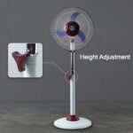 OMEGA 12V Rechargeable Pedestal Fan with LED Light (1 Pc) - Image 6