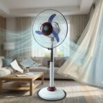 OMEGA 12V Rechargeable Pedestal Fan with LED Light (1 Pc) - Image 7
