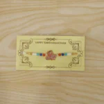 Lord Ram Designer Rakhi with Colorful Beads (1 Pc) - Image 5
