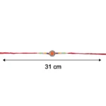 Om Designer Rakhi with Multicolor Beads (1 Pc) - Image 4