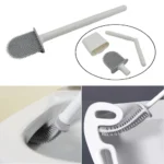 Portable Silicone Toilet Brush – Wall-Mounted, Anti-Drip Cleaner with Non-Slip Handle - Image 5