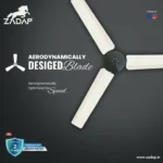 Zadap STROM 900mm High Speed BLDC Ceiling Fan with Remote (Ivory) - Image 3