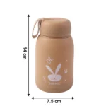 Cute Bunny Print Glass Drinking Bottle (330ML / 1 Pc, Mix Color) - Image 2