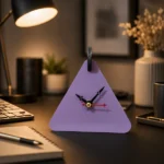 Modern Triangle Table Clock | Geometric Decorative Table Clock for Home, Office & Study Desk - Image 2