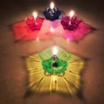 Magical Reflection Diya Set with 6 Attractive Design Cup Set Of 12 Pieces, Diwali - Image 3