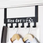 Heavy-Duty Carbon Steel Door Hook Hanger Rack (1 pc / 6 Hook / Black) - Image 4