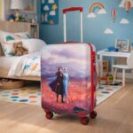 NOVEX Disney Frozen Red Travelling Kids Trolley Bags for Girls Luggage 4 Wheels ( Blue /22 Inch) - Image 4