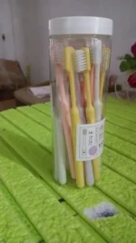 Plastic Toothbrush With Plastic Round Box (20 pcs Set) - Image 6