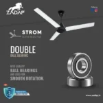 Zadap STROM 900mm High Speed BLDC Ceiling Fan with Remote(White) - Image 5