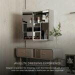Wall Mounted Mirror Cabinet with Storage, HD Mirror Door Bathroom Organizer with Multi Shelf Storage & Modern Design - Image 3