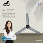 Zadap STROM 900mm High Speed BLDC Ceiling Fan with Remote(Gray) - Image 2