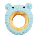 Truzo Toys Ring Rabbit Baby Teether | Soft Silicone & Wooden Teething Ring Infants - Image 3