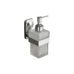 Premium Stainless Steel Wall Mounted Soap Dispenser with Frosted Glass Bottle - Image 5
