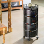 Round 4-Layer Kitchen Trolley with Rust-Resistant Mesh Baskets & 360° Swivel Wheels - Image 4