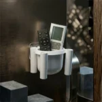 Drainmax Wall Mounted Toothbrush Holder Bathroom Organizer Rack (Pack of 2 )