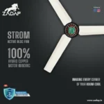 Zadap STROM 900mm High Speed BLDC Ceiling Fan with Remote (Ivory) - Image 4