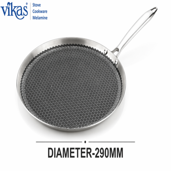 Vikas Honeycomb Dosa Tawa Triply Cookware with Aluminum Core for Even Heating