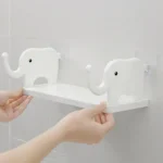 Elephant-Shaped Wall Shelf – No-Punch Mini Organizer for Kitchen & Bathroom - Image 4